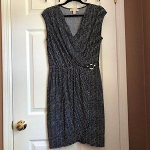 Michael Kors Faux Wrap Patterned Mini Dress